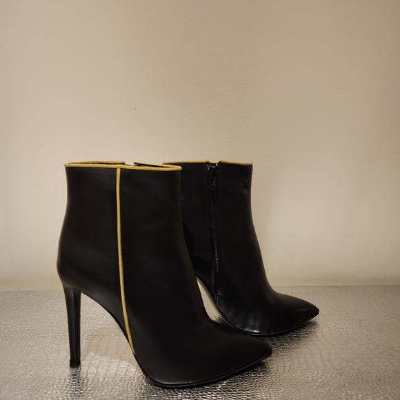 *HP* GIANNI MARRA Calfskin Black Ankle Boots Made in Italy - Picture 7 of 13